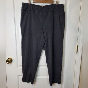 Lands'end Grey Straight Leg Leggings Plus Size 2Xl